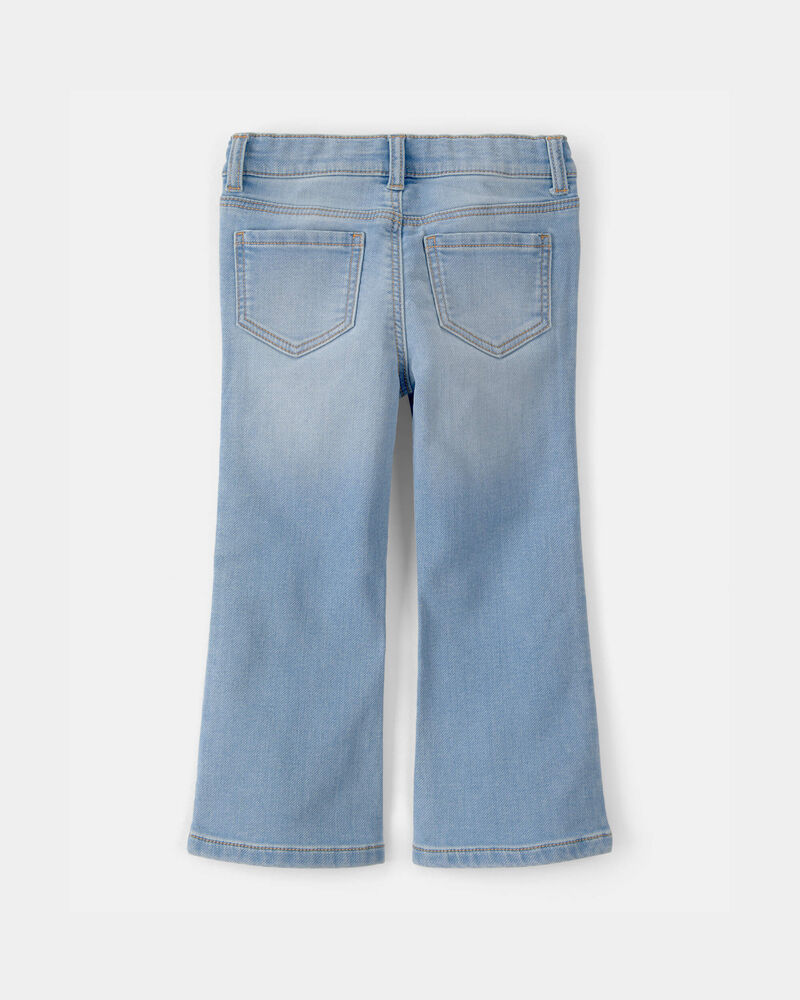Toddler Girl Denim Flare Jeans - Light Blue, image 2 of 4 slides