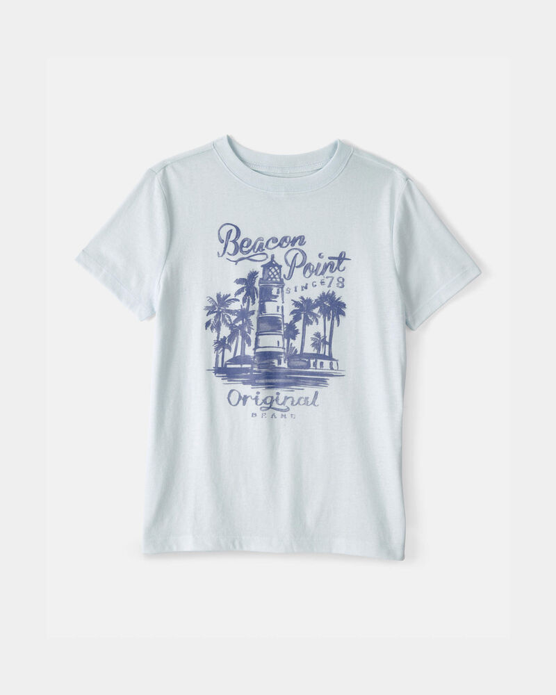 Kids Lighthouse Graphic Tee - Blue, image 1 of 3 slides