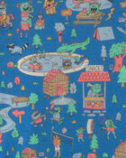 Boys 2-Piece 100% Cotton 'Monster Summer Camp' Pajama Set - Blue, image 2 of 3 slides