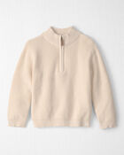 Toddler Boy Organic Cotton Quarter-Zip Pullover, image 1 of 4 slides