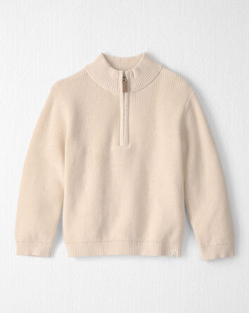 Toddler Boy Organic Cotton Quarter-Zip Pullover, 