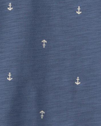 Boys Anchor Polo Shirt - Blue, 