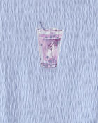 Girls Boba Tea Ruched Top - Blue, image 2 of 3 slides