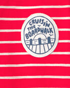 Toddler Boy Striped T-Shirt - Red, image 3 of 4 slides