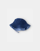 Baby Boy Reversible Stripe Swim Hat - Blue, image 1 of 5 slides