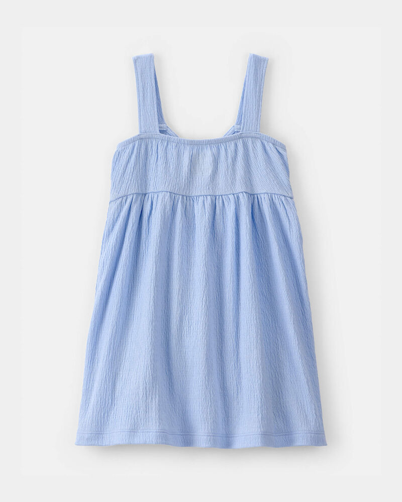 Toddler Girl Scenic Beach Sleeveless Dress - Blue, image 2 of 4 slides