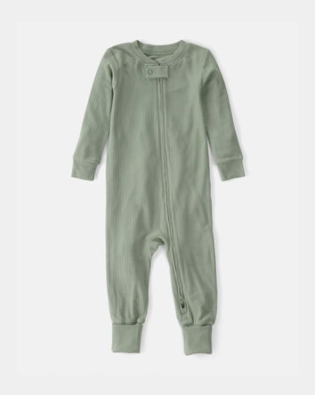 Baby PurelySoft 2-Way Zip 1-Piece Pajama - Green, 