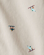 Boys Snowboarding Button-Down Shirt - Khaki, image 2 of 3 slides