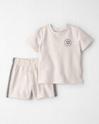 Baby 2-Piece Organic Cotton French Terry Top & Short Set, image 1 of 6 slides