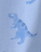 Baby Boy Dinosaur French Terry Joggers - Blue, image 3 of 4 slides