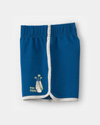 Toddler Boy 2-Piece 'All Day Fun' Golf Top & Short Set - Grey/Blue, image 2 of 5 slides