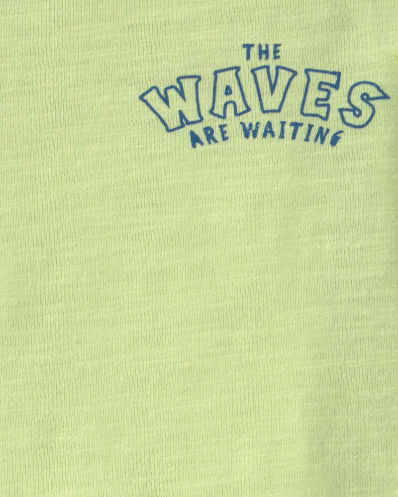 Baby Boy Surfing Crab Tank Top - Green, image 3 of 5 slides