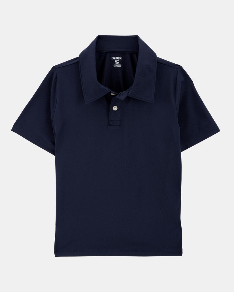 Kid 2-Pack Active Uniform Polo Shirts in Moisture Wicking BeCool&trade; Fabric - Navy, image 2 of 3 slides