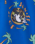 Baby Boy 2-Piece Disney&copy; Mickey Mouse Long-Sleeve Rashguard Swimsuit Set - Blue/White, image 5 of 5 slides