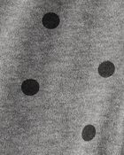 Baby Girl Flutter-Waist Polka Dot Pants - Grey, image 3 of 4 slides