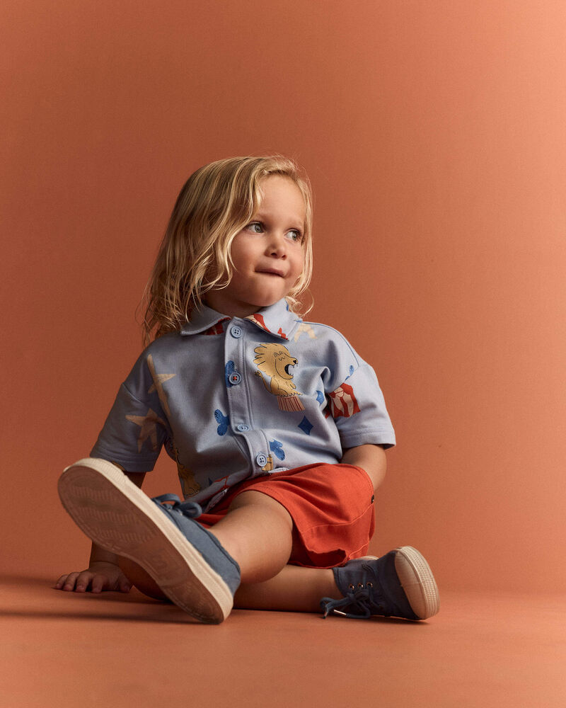 Toddler Bermuda Shorts - Orange, image 5 of 7 slides
