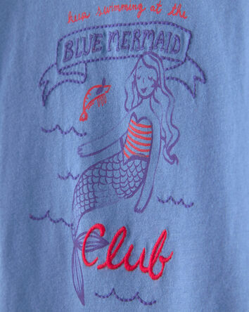 Baby Girl Mermaid Top - Blue, 