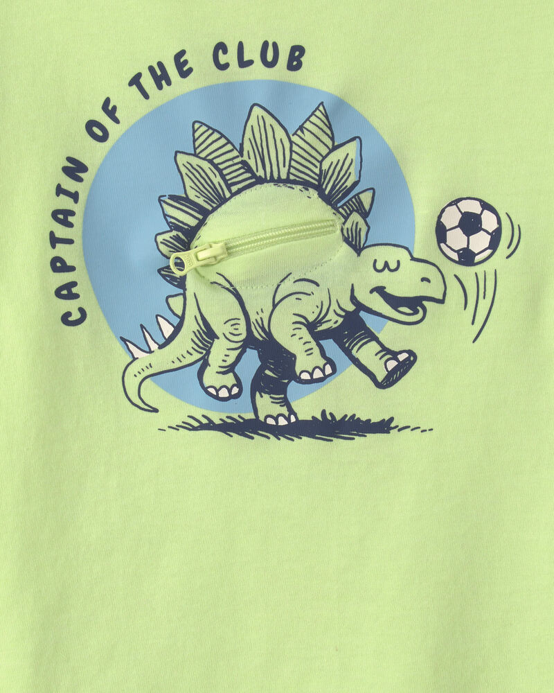 Toddler Boy 'Captain Of The Club' Dinosaur Graphic Tee - Green, image 3 of 4 slides