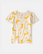Toddler Banana PurelySoft 2-Piece Pajama Set - Yellow/Cream, image 4 of 8 slides