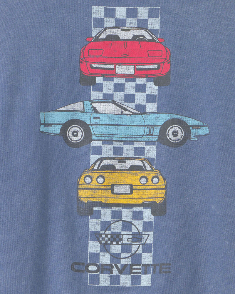 Boys Corvette French Terry Pullover Sweatshirt - Blue, image 4 of 4 slides