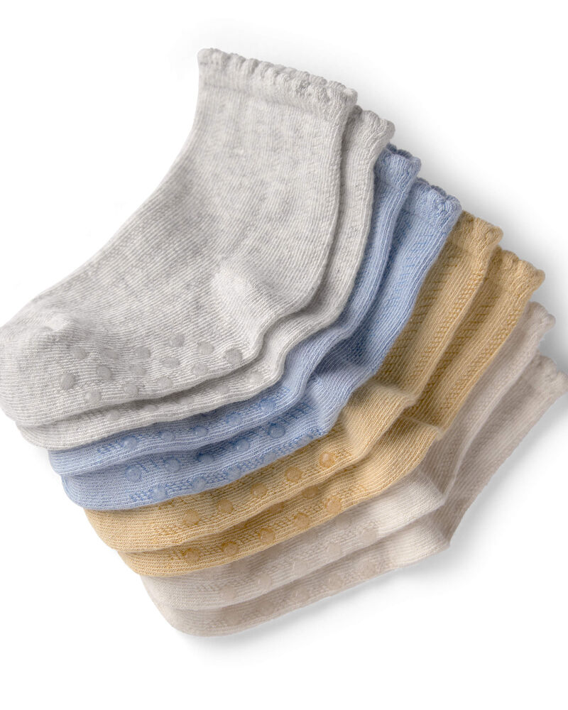 Toddler 4-Pack Slip Resistant Socks Made with Organic Cotton, image 2 of 5 slides