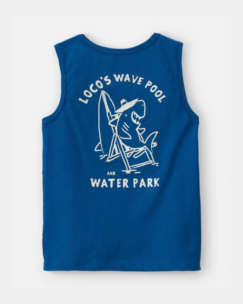 Toddler Boy Shark Tank Top - Navy Blue, image 2 of 5 slides