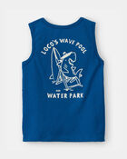 Toddler Boy Shark Tank Top - Navy Blue, image 2 of 5 slides