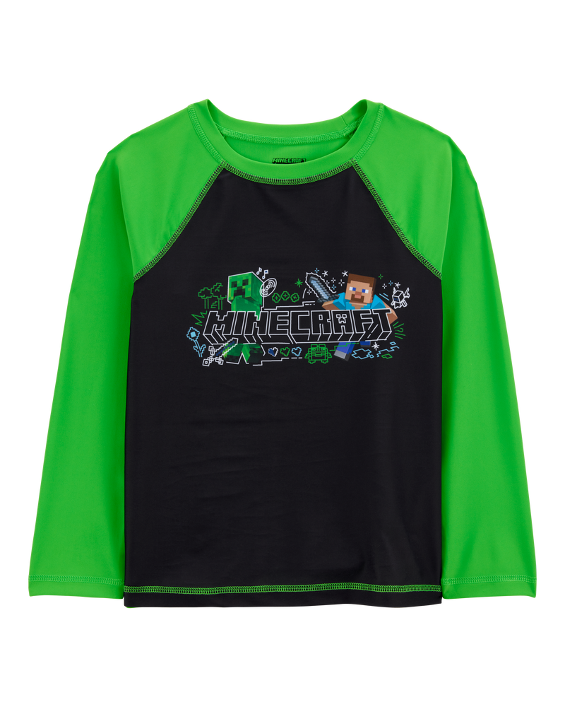 Kid 2-Piece Minecraft&trade; Rashguard & Swim Trunk Set, image 2 of 6 slides