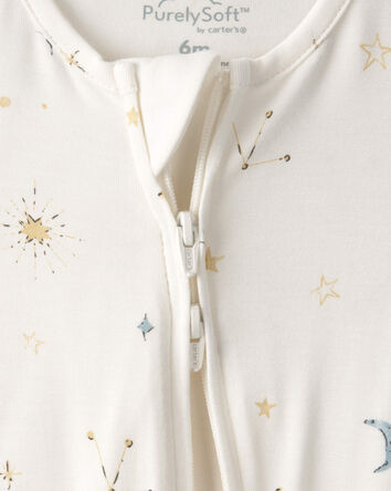 Baby Constellation 2-Way Zip PurelySoft Sleep & Play Pajama - Cream, 