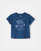 Baby Boy 'North Beach' Graphic Tee - Navy, image 1 of 3 slides