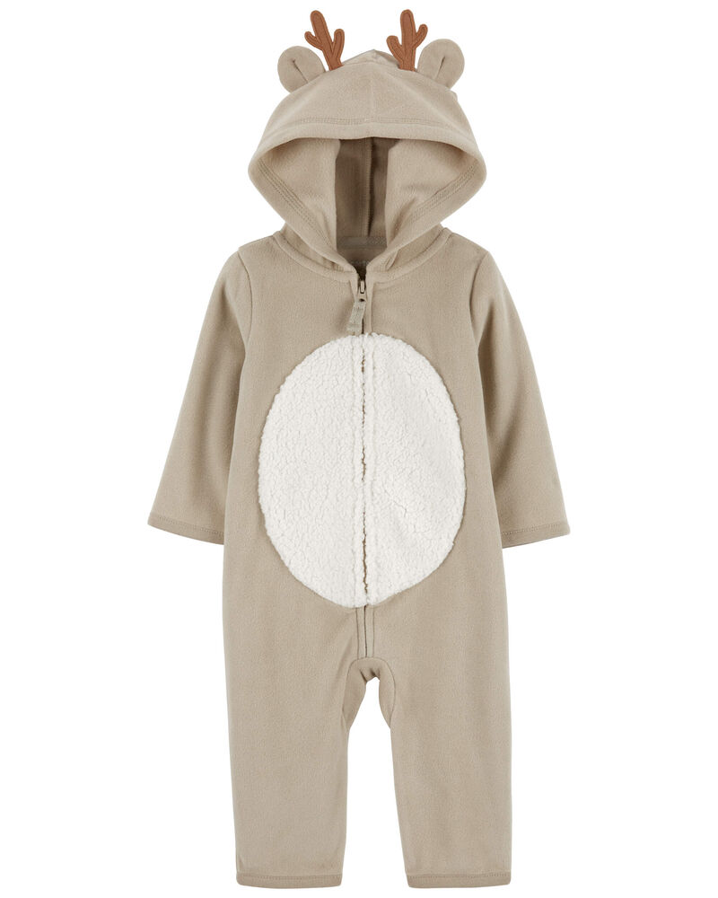 Baby Reindeer Jumpsuit - Brown, image 1 of 4 slides