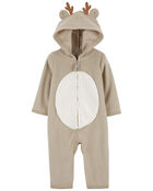 Baby Reindeer Jumpsuit - Brown, image 1 of 4 slides