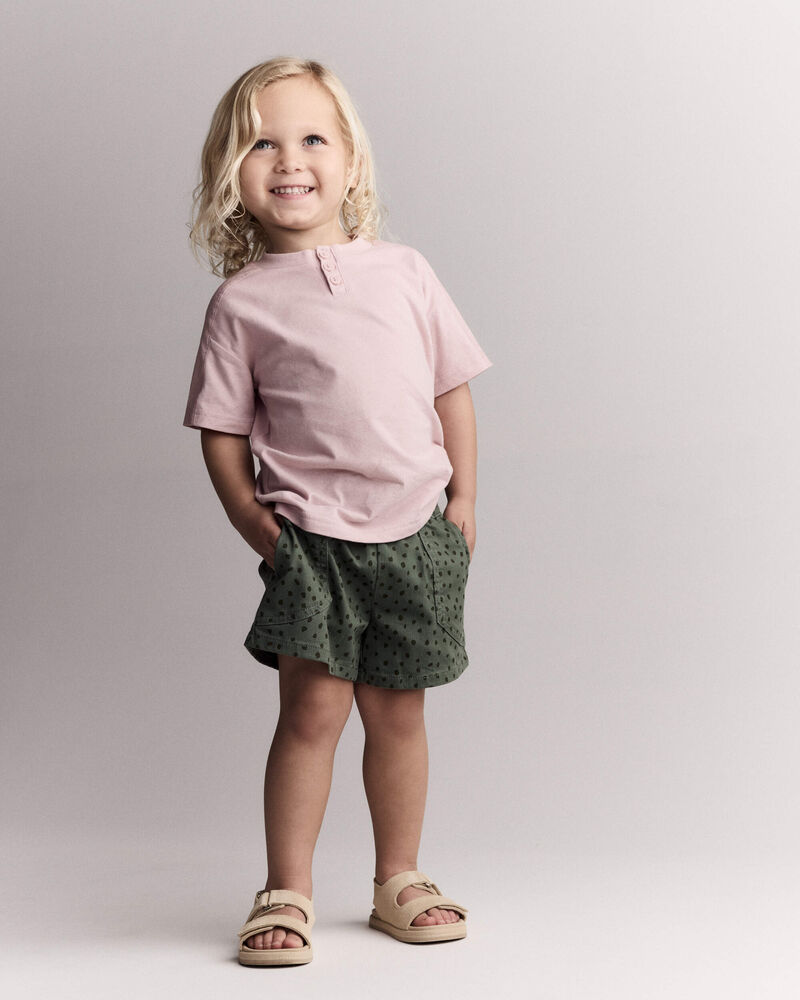 Toddler Henley Tee - Light Pink, image 3 of 6 slides