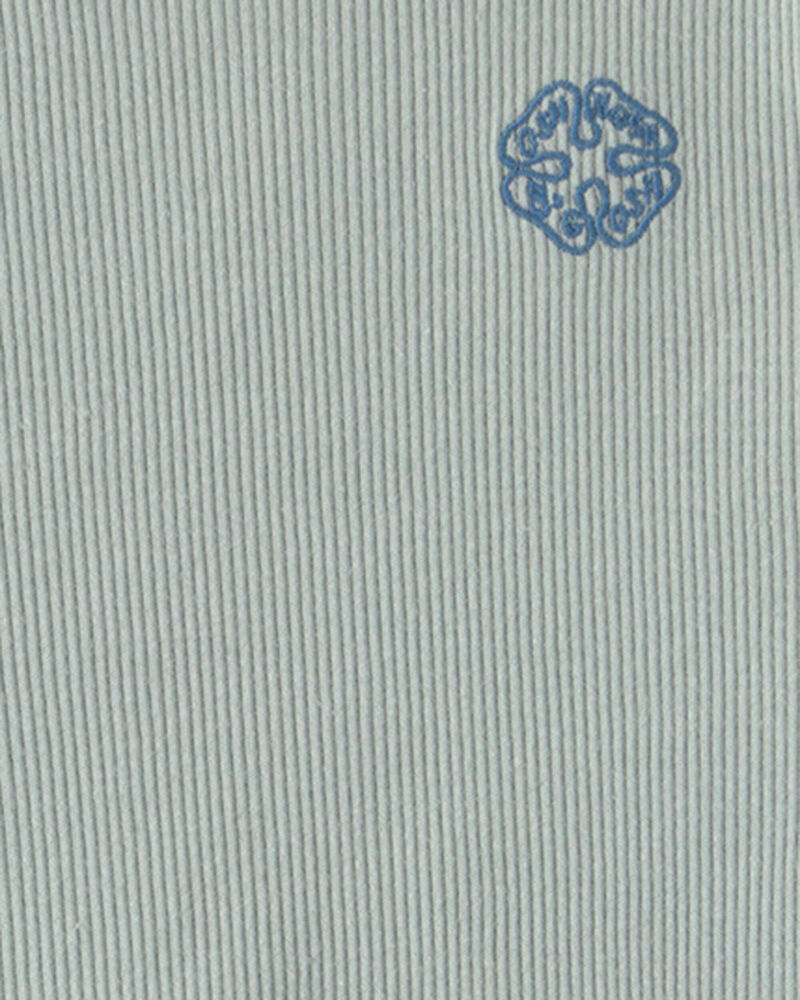 Toddler Girl OshKosh Logo Ribbed Tee - Green, image 2 of 3 slides