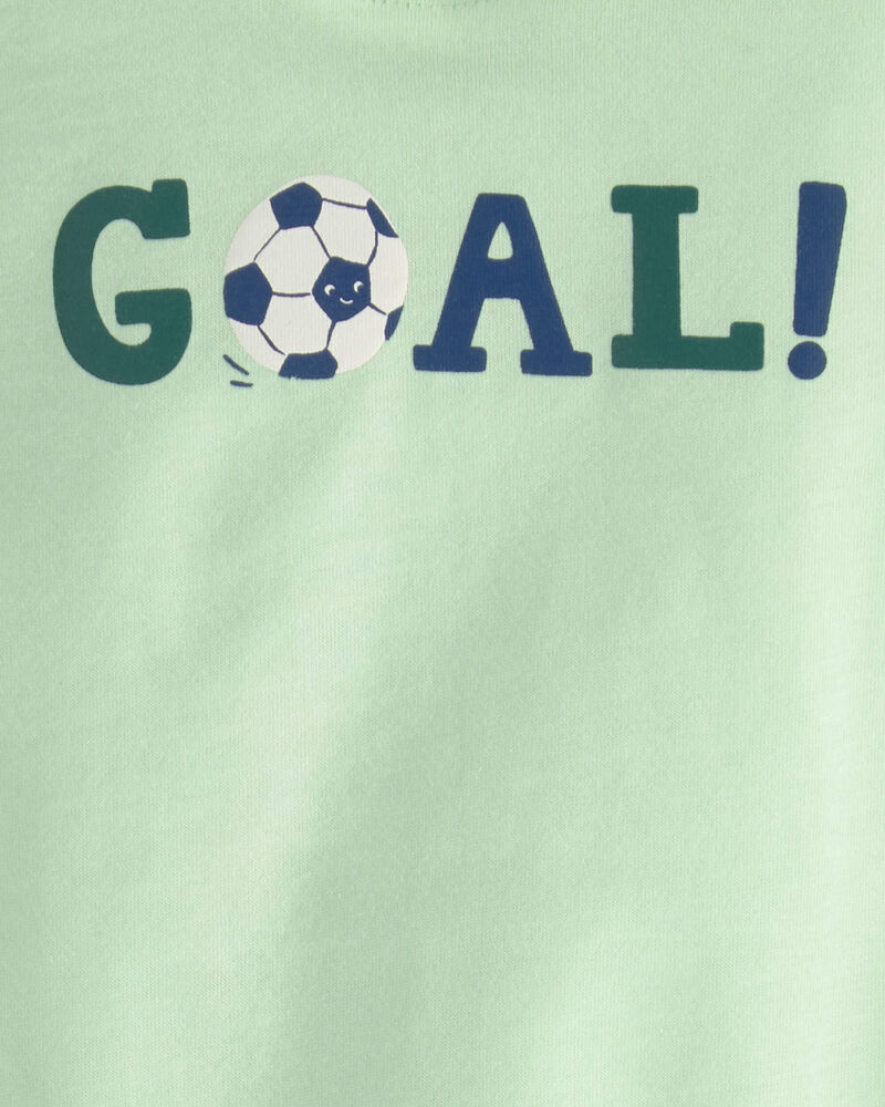 Baby Boy 2-Piece Soccer Goal Short-Sleeve Bodysuit & Short Set - Green, image 3 of 4 slides