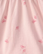 Baby Girl 3-Piece Bodysuit, Tank and Shorts Set - Pink/Ivory, image 2 of 4 slides