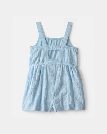 Toddler Girl Textured Romper - Blue, 