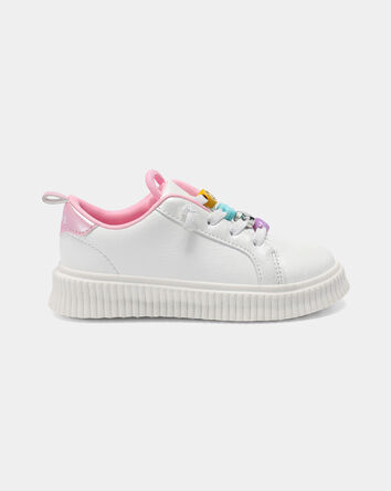 Toddler Girl Charm Casual Sneakers - White/Pink, 