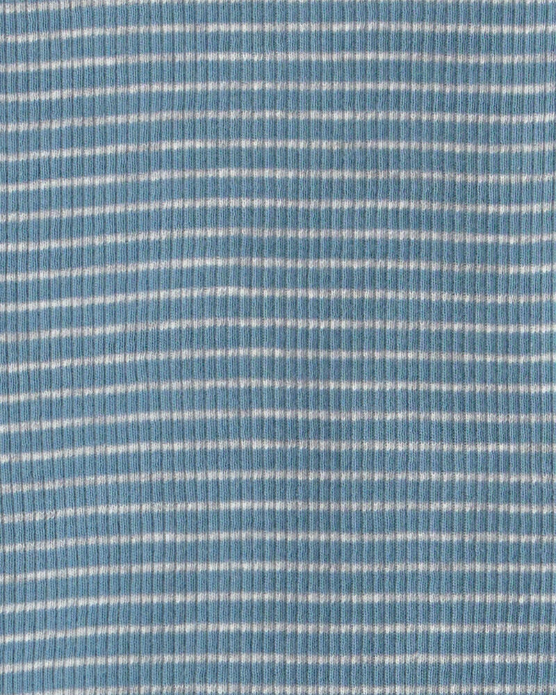 Baby 2-Piece Organic Cotton Ribbed Pajama Set in Stripes, image 3 of 4 slides