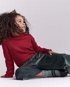 Toddler Girl Mock Neck Long-Sleeve Top - Red, image 4 of 6 slides