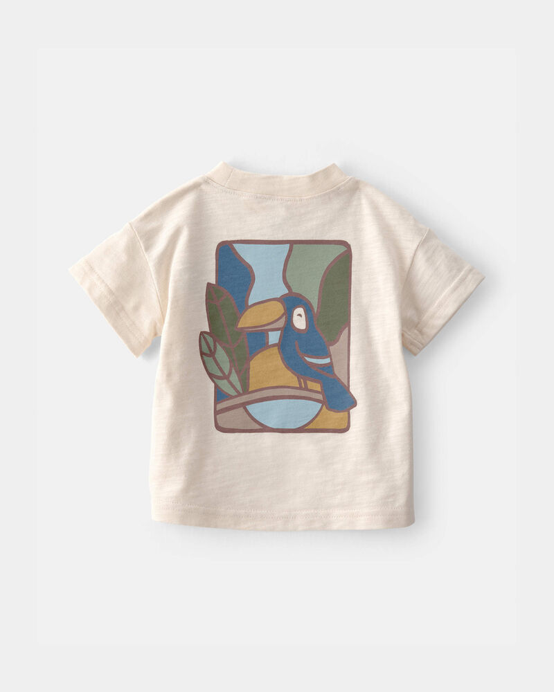 Baby Boy 2-Piece Toucan Solid Short-Sleeve Top & Short Set - Green/White, image 2 of 6 slides