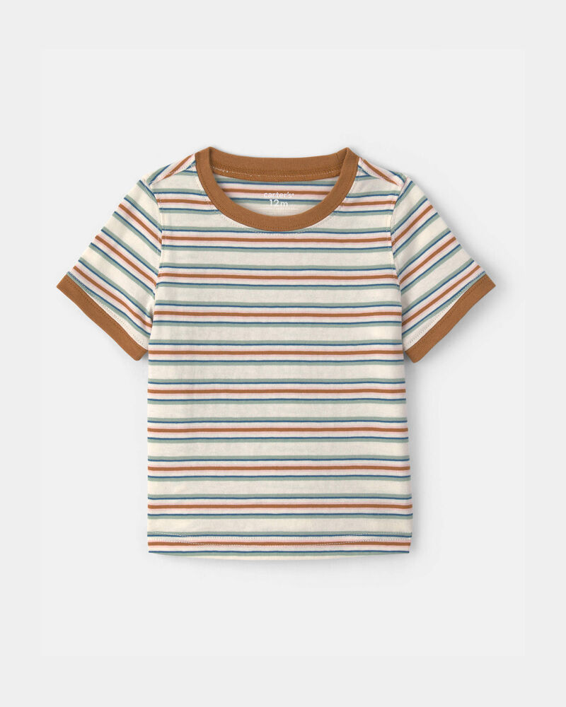 Baby Boy Striped Short-Sleeve T-Shirt, image 1 of 3 slides
