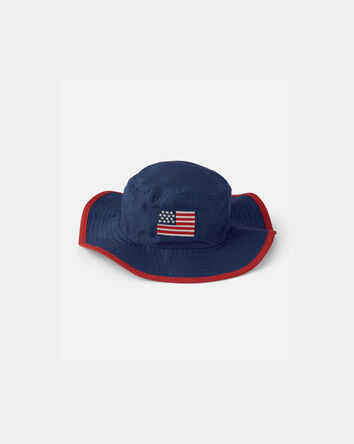 Baby American Flag Bucket Hat - Navy Blue, 