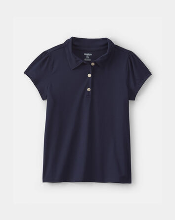 Girls Uniform Active Polo Shirt - Navy, 