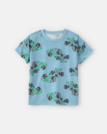 Boys 2-Piece Race Car Pajama Set - Blue/Black, 