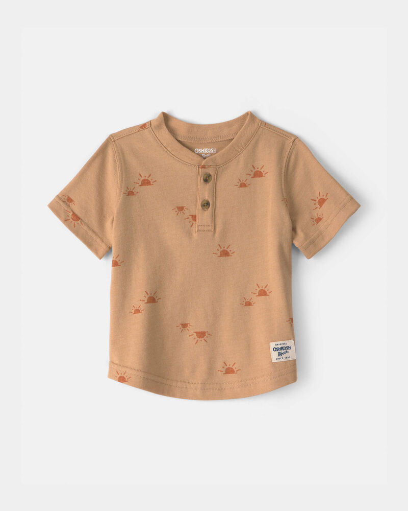 Baby Boy Sun Henley Top - Yellow, image 1 of 3 slides