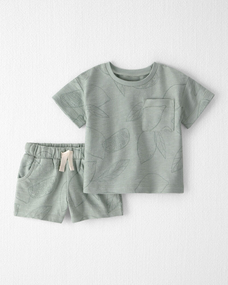 Baby 2-Piece Top & Short Set Made with Organic Cotton , image 1 of 5 slides