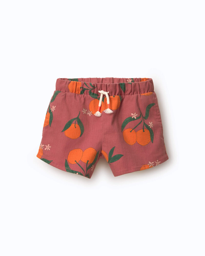 Toddler Girl A-Line Shorts in Clementine Grove Print - Rose, image 2 of 6 slides