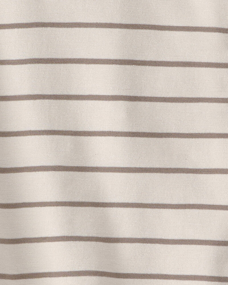 Kids 2-Piece Organic Cotton Top & Short Set in Stripes, image 4 of 5 slides