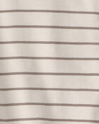 Kids 2-Piece Organic Cotton Top & Short Set in Stripes, image 4 of 5 slides